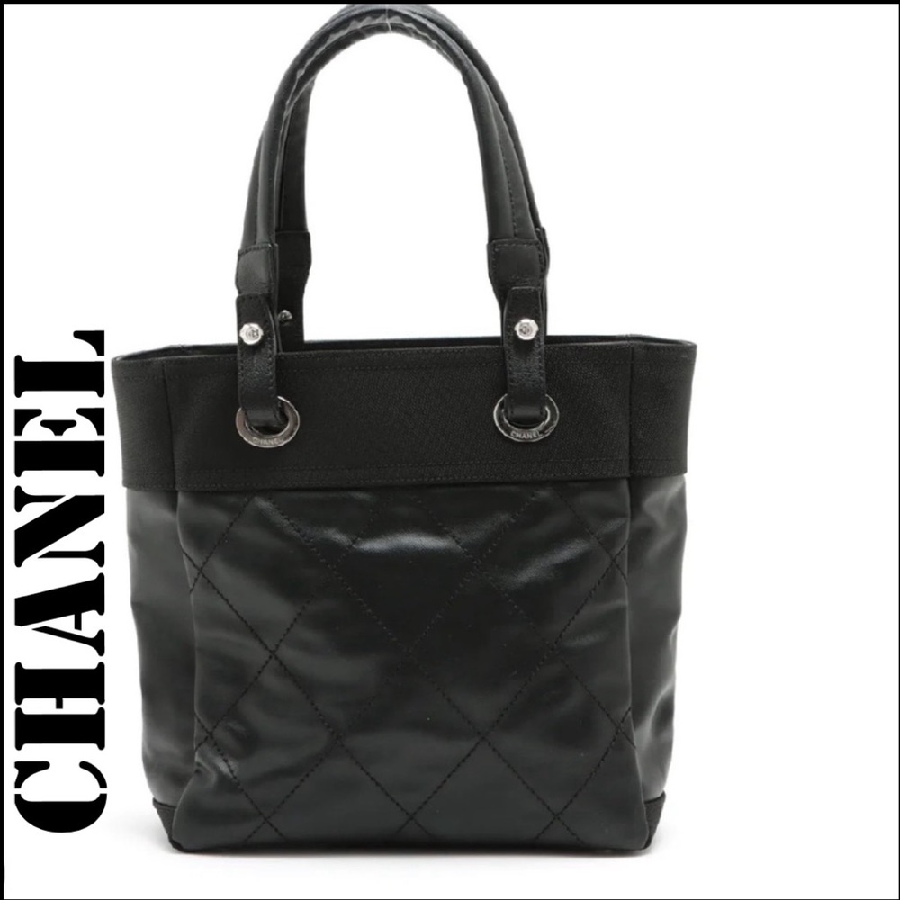 CHANEL PARIS BARRITZ MEDIUM BLACK TOTE - Picture 3 of 14